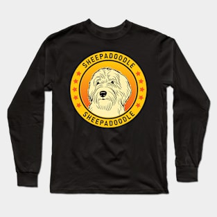 Sheepadoodle Dog Portrait Long Sleeve T-Shirt